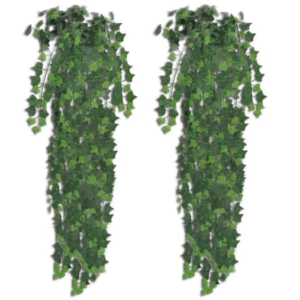 Konstgjorda växter - Murgröna - 2 st - 90 cm - 339 blad Grön