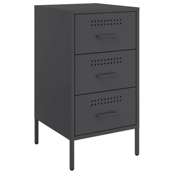 Maison Exclusive - Natborde 2 stk sort 36x39x68 cm stål Svart