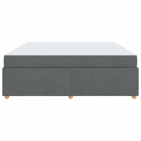Maison Exclusive - Sängram med madrass Mörkgrå 200 x 200 cm tyg