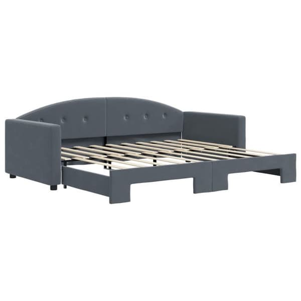 Maison Exclusive - Sovesofa med udtræk uden madras grå mørk 90x190 cm