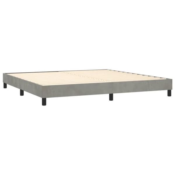 Maison Exclusive - Lysegrå madrasbund 200x200 cm velour ljusgrått