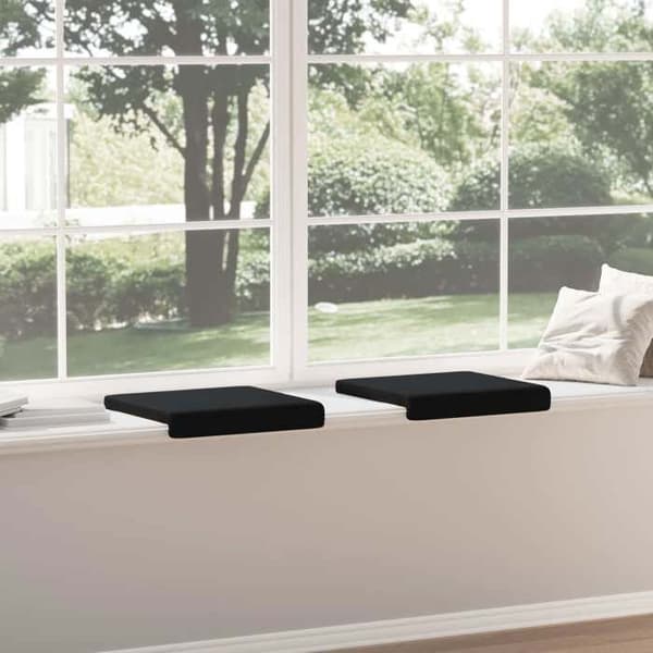 Maison Exclusive - Bænk pude 2 stk Kunstlæder Sort Dybde 35 cm