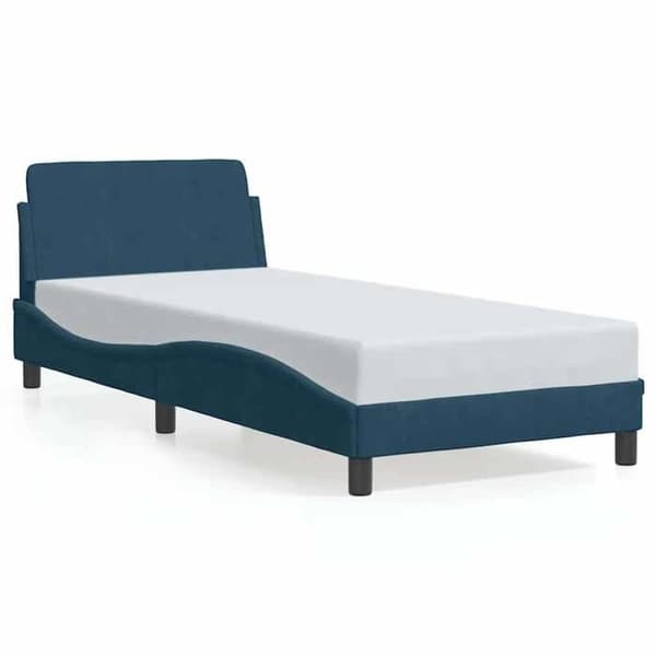 Maison Exclusive - Dover-sängynrunko sinisellä päädyllä 90x190 cm samettia Blå