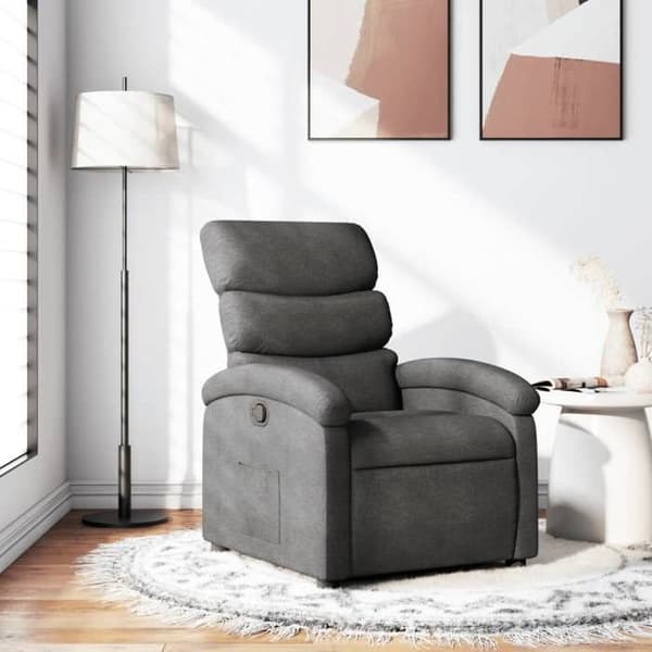 Maison Exclusive - Tummanharmaa kangas nojatuoli