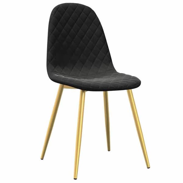 Maison Exclusive - Matstolar set om 4 Svart Sammet
