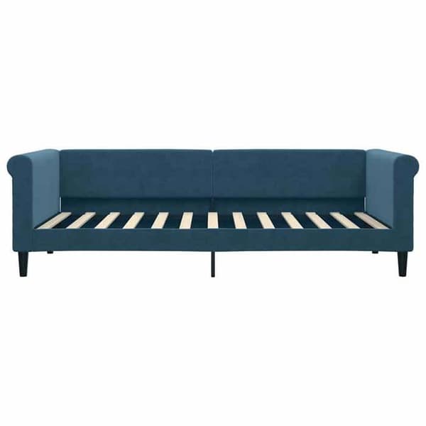 Maison Exclusive - Sängsoffa utan madrass blå 90x200 cm sammet