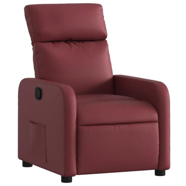 Maison Exclusive - Rød bordeaux læderlook hvilestol