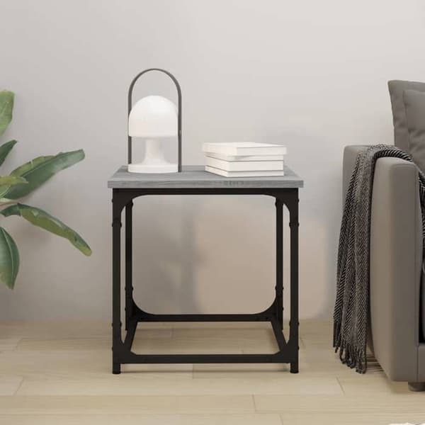 Maison Exclusive - Sonoma grå sidebord 40x40x40 cm Ingeniørtræ Sonoma grå