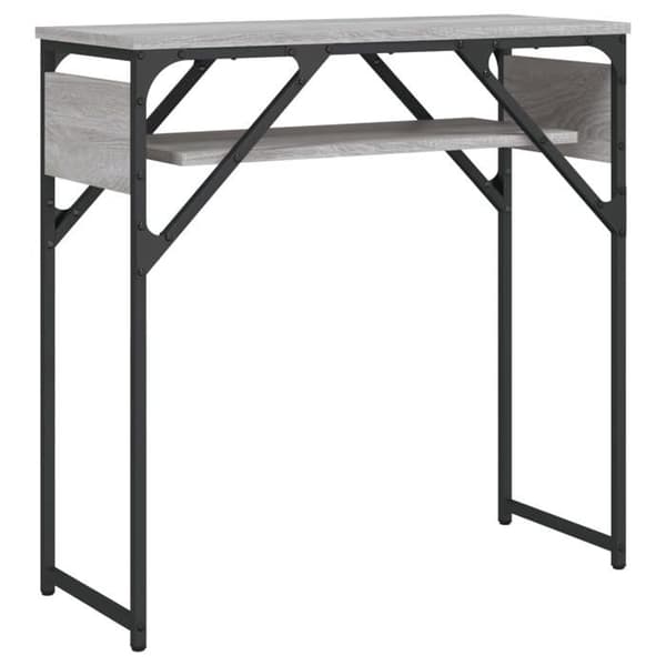 Maison Exclusive - Konsolbord med hylde sonoma grå 75x30x75 cm