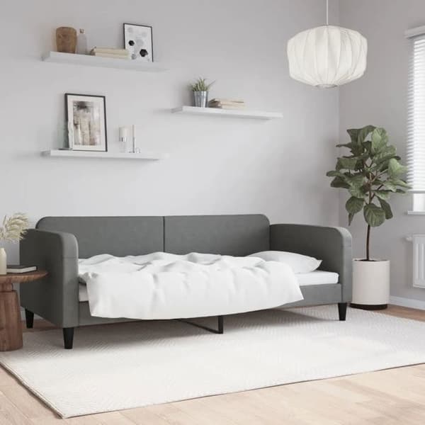 Maison Exclusive - Sengebund uden madras grå 90x200 cm stof