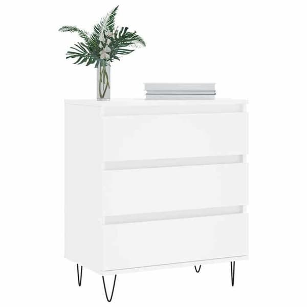 Maison Exclusive - Buffé Vit 60x35x70 cm Ingenjörsträ