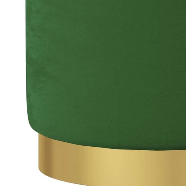 Maison Exclusive - Rund förvaringspall Grön Sammet 31 x 37 cm