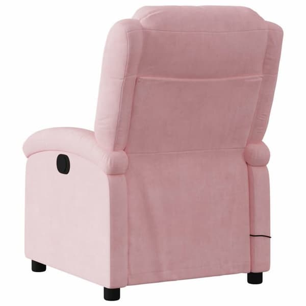 Maison Exclusive - Lænestol med massagefunktion, justerbar, rosa fløjl Ros