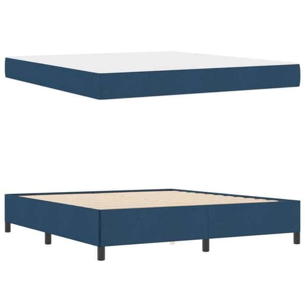 Maison Exclusive - Blå resårmadrass 180 x 200 cm tyg Blå