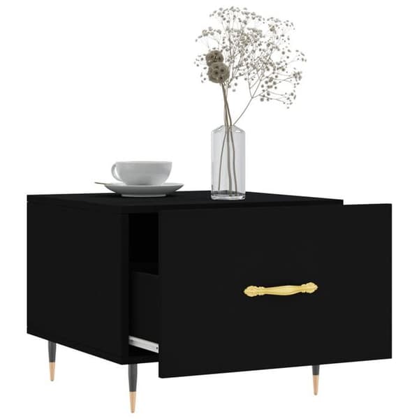 Maison Exclusive - 2 stk. sorte sofaborde 50x50x40 cm i ingeniørtræ