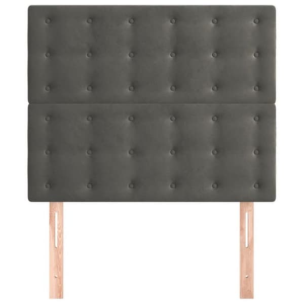 Maison Exclusive - Hovedgærde Mørkegrå 100x5x118/128 cm Velour Mörkgrå