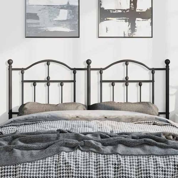Maison Exclusive - Erstatnings hovedgærde i sort metal 135 cm