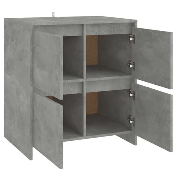 Maison Exclusive - Buffeter 2 stk Grå beton 70x41x75 cm Ingeniørtræ