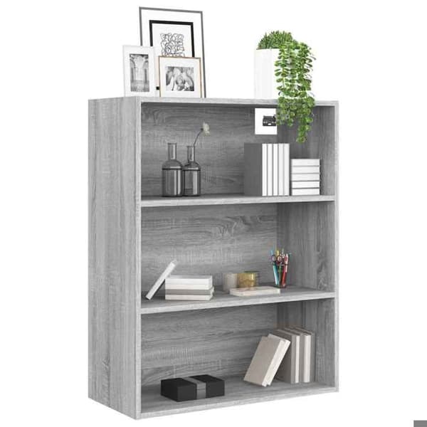 Maison Exclusive - Seinälle ripustettava Sonoma-harmaa kaappi 69,5x32,5x90 cm Sonoma grå