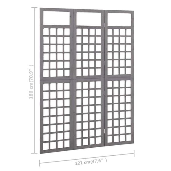 Maison Exclusive - Avskiljande vägg med 3 paneler/ram av massivt granträ
