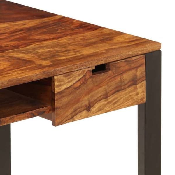 Maison Exclusive - Kontor 110x55x78 cm Solid Seshamträ Stål
