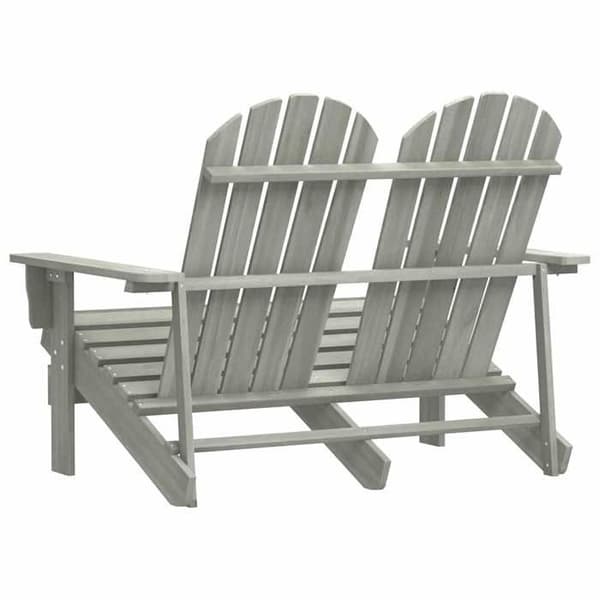 Maison Exclusive - Adirondack trädgårdsstol 2 platser i massiv grå gran Grå