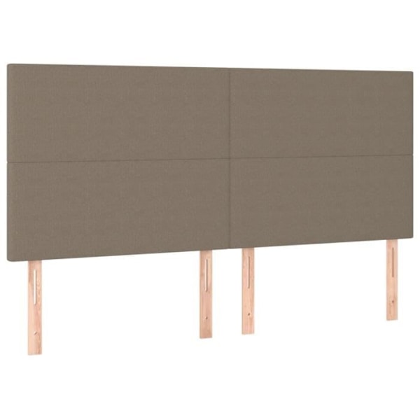 Sänggavlar 4 st Taupe 80x5x78/88 cm Tyg118 [cm]