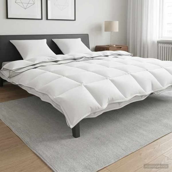 Couette - EKSKLUSIV HUS - 200 x 200 cm - 100% bomuld - 4 sæsoner - Hvid Vit