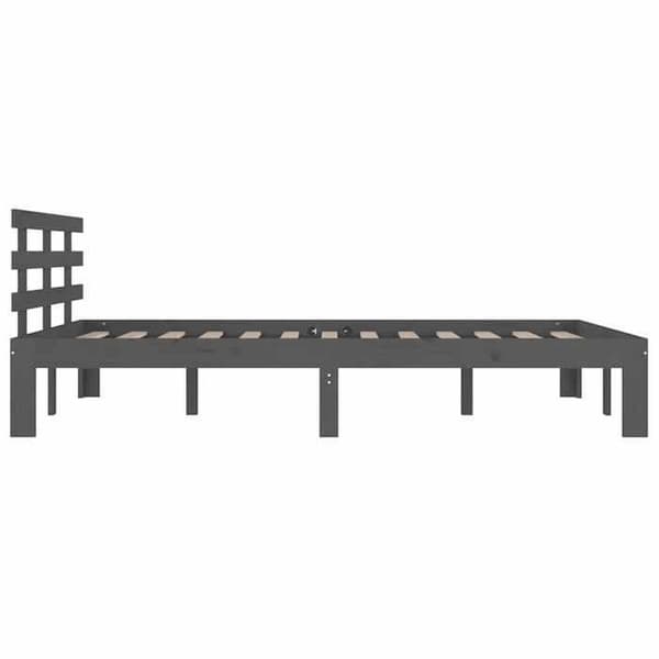 Maison Exclusive - Patja ilman runkoa massiivipuusta harmaa 200x200 cm