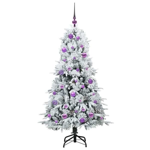 Maison Exclusive - Kunstig Juletræ med Ledninger Hvid 150 cm Vit