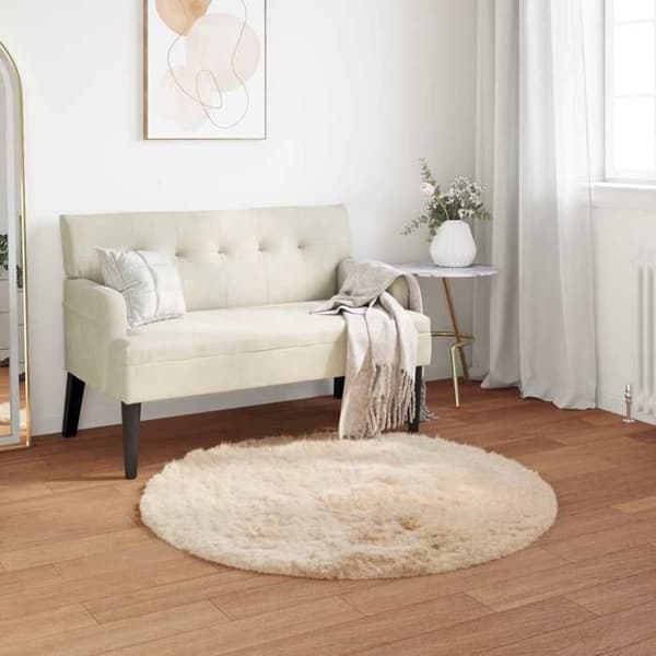 Maison Exclusive - Matta i falsk TAFALLA Beige Ø 120 cm Polyester