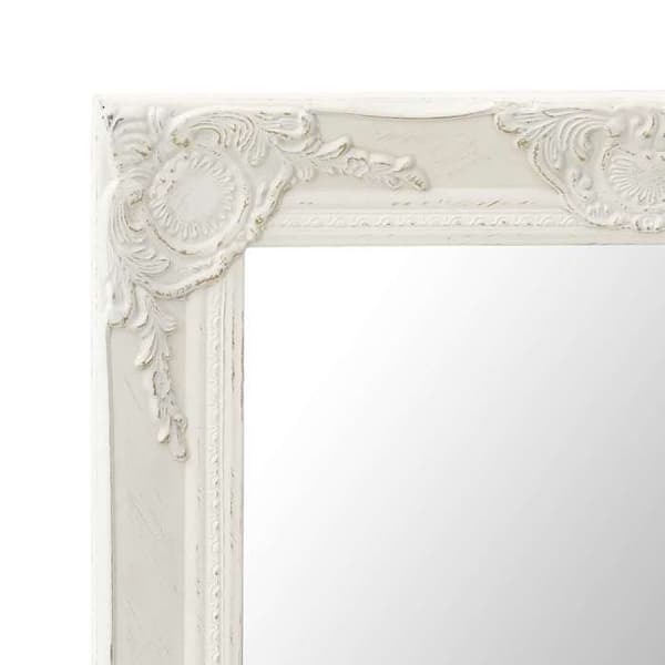 Maison Exclusive - Barockstil väggspegel 50x80 cm Vit