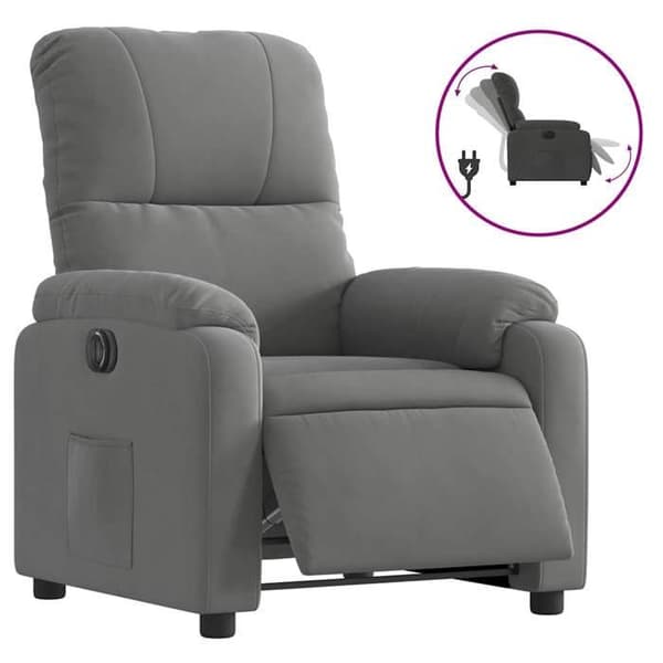 Maison Exclusive - Mørkegrå elektrisk recliner i mikrofiber