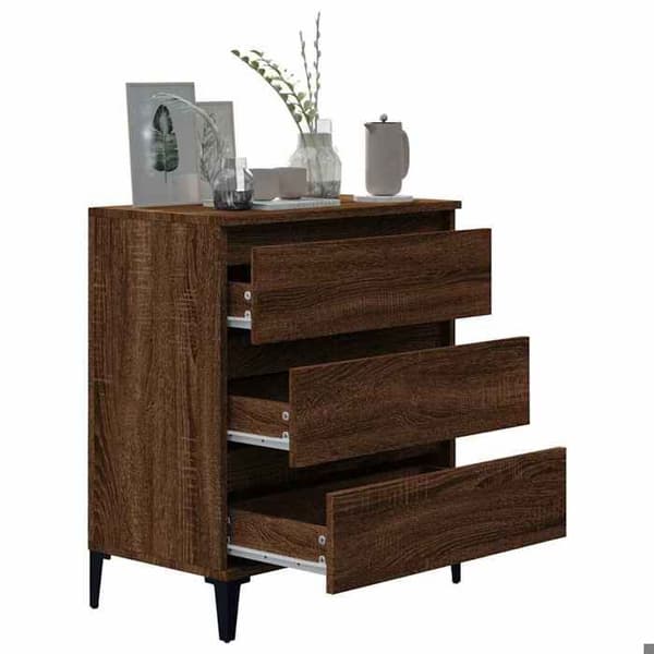 Maison Exclusive - Buffet i brunt egetræ 60x35x70 cm i ingeniørtræ