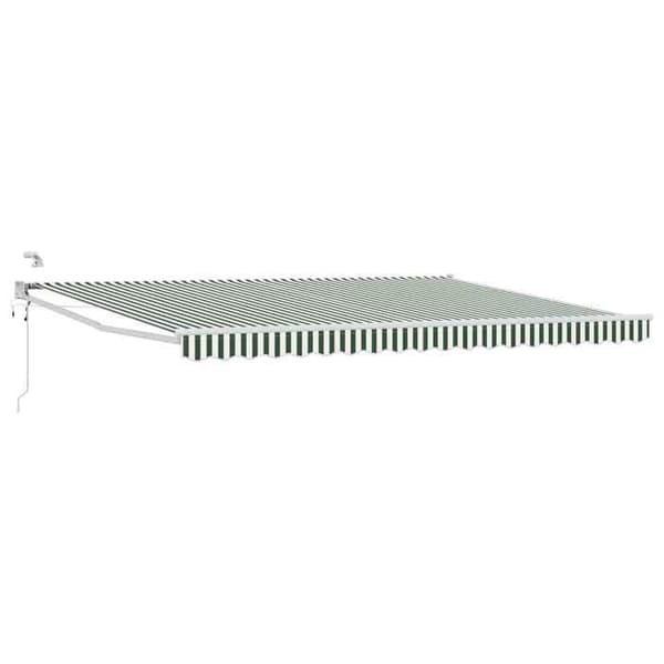 Fällbart tak - EXKLUSIVT HUS - Exklusivt hus - 4,5×3 m - Grön och vit - LED & väder sensor Grönt och vitt