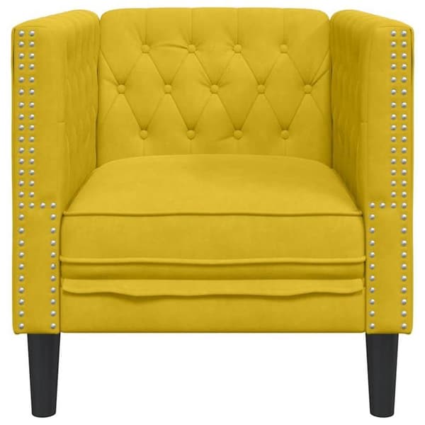 Maison Exclusive - Chesterfield stol i gul velour