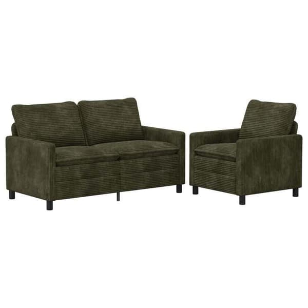 Maison Exclusive - Sæt af 2 Sofaer Grøn Polyester