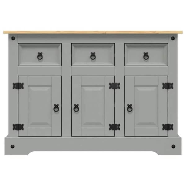 Maison Exclusive - Buffet Corona grå 112x43x78 cm massiv mexicansk fyrretræ Grå