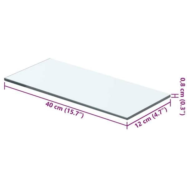 Maison Exclusive - Hyllpanel Transparent Glas 40 x 12 cm Transparent
