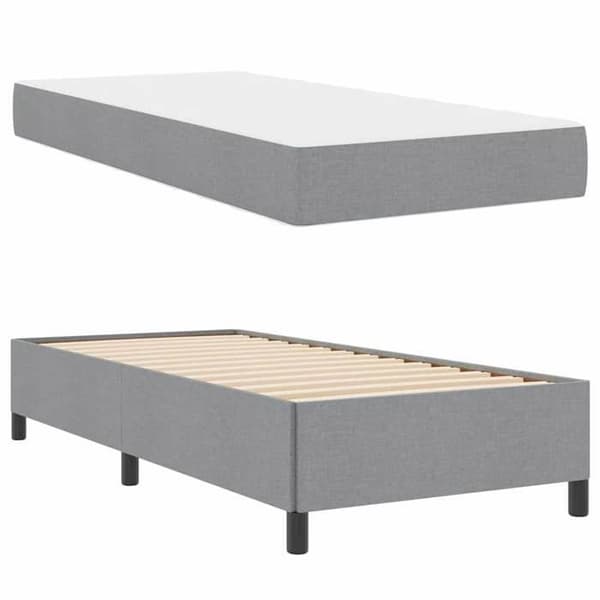 Maison Exclusive - Vaaleanharmaa jousipatja 100 x 200 cm kangas Ljusgrått