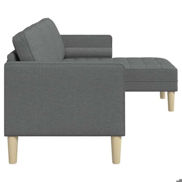 Modulärt soffset - EXKLUSIV HEM - 173 x 131 x 67 cm - Mörkgrå - Andningsbart polyester - Träram Mörkgrå