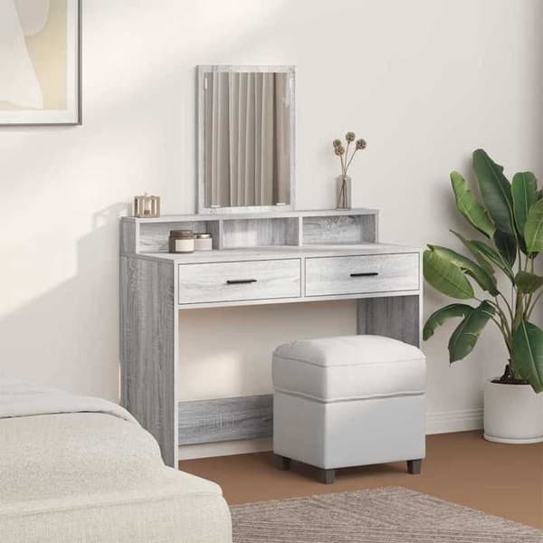 Maison Exclusive - Grå Sonoma Sminkbord 100 x 41 x 140 cm Gris Sonoma