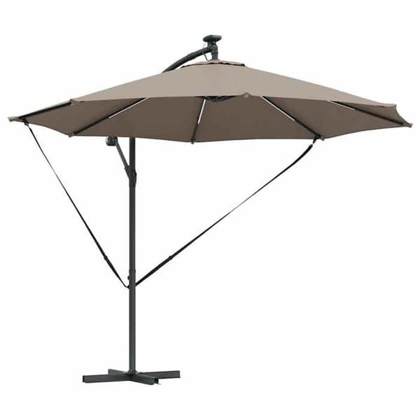Maison Exclusive - Parasol 294 x 294 x 248 cm Polyester och Aluminium Taupe Mol
