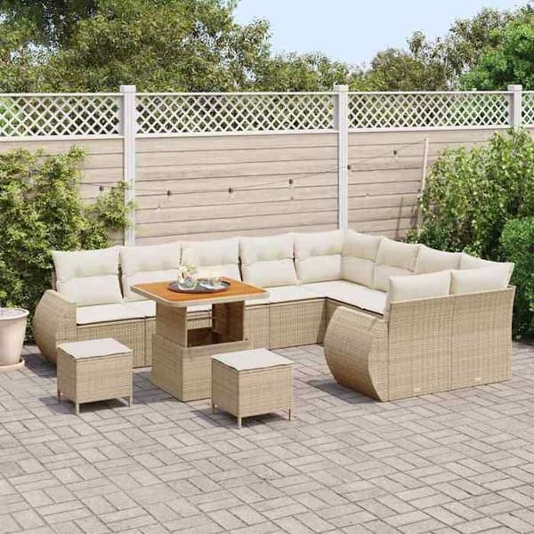 Maison Exclusive - Trädgårdsoffmöbelset 12 pc 12-sits