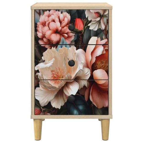 Maison Exclusive - Sängbord BORNE Ek Sonoma 36 x 33 x 60 cm