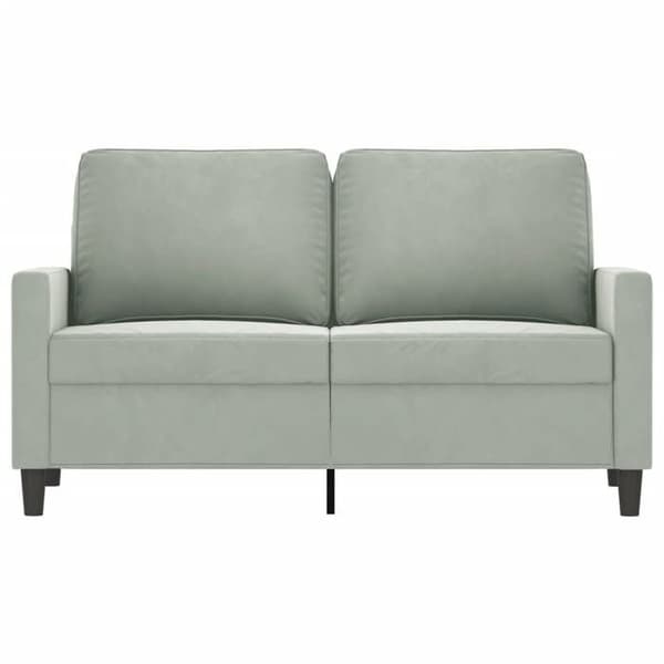 Maison Exclusive - Soffa 2-sits Grå 120 cm Sammet Ljusgrått