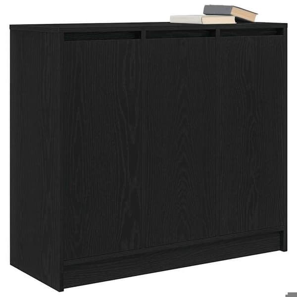 Maison Exclusive - Buffet i sort egetræ 85x34x76 cm i ingeniørtræ