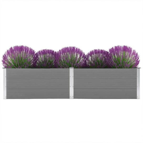 Maison Exclusive - Hævet havebed 250x100x54 cm WPC Grå