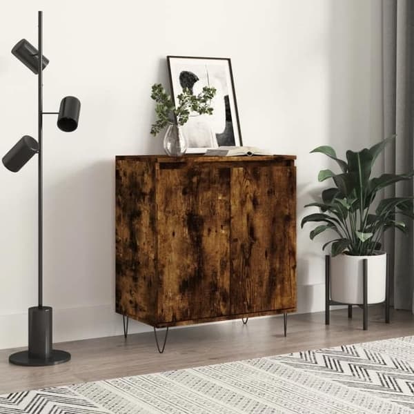 Maison Exclusive - Buffet Røget Eg 60x35x70 cm Ingeniørtræ