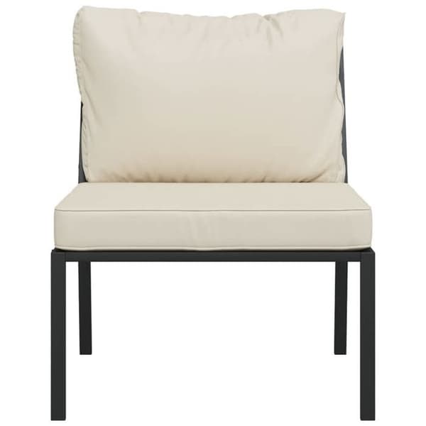 Maison Exclusive - Trädgårdsstolar och sandkuddar set om 2 60x74x79 cm stål Sand